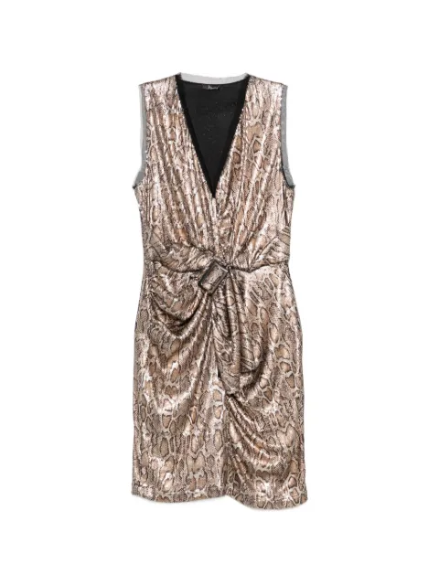 Hanita snake-print sequin-embellished dress