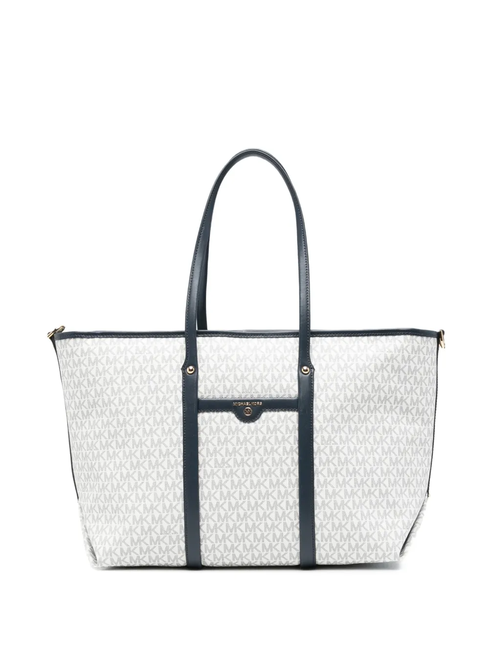 Michael Kors monogram-pattern logo-plaque tote bag - Bianco