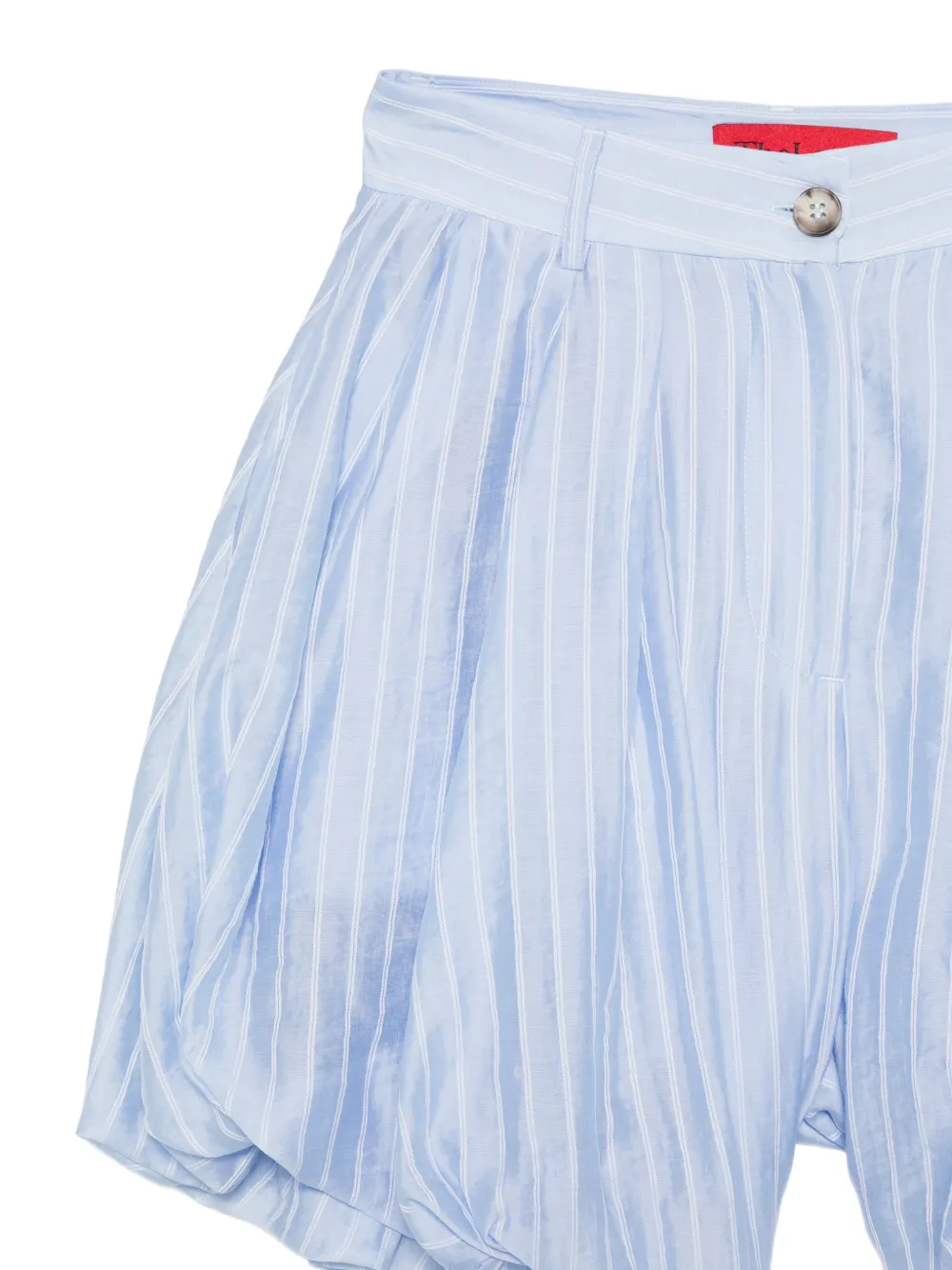 THELATEST Dafne gestreepte ballonshorts Blauw