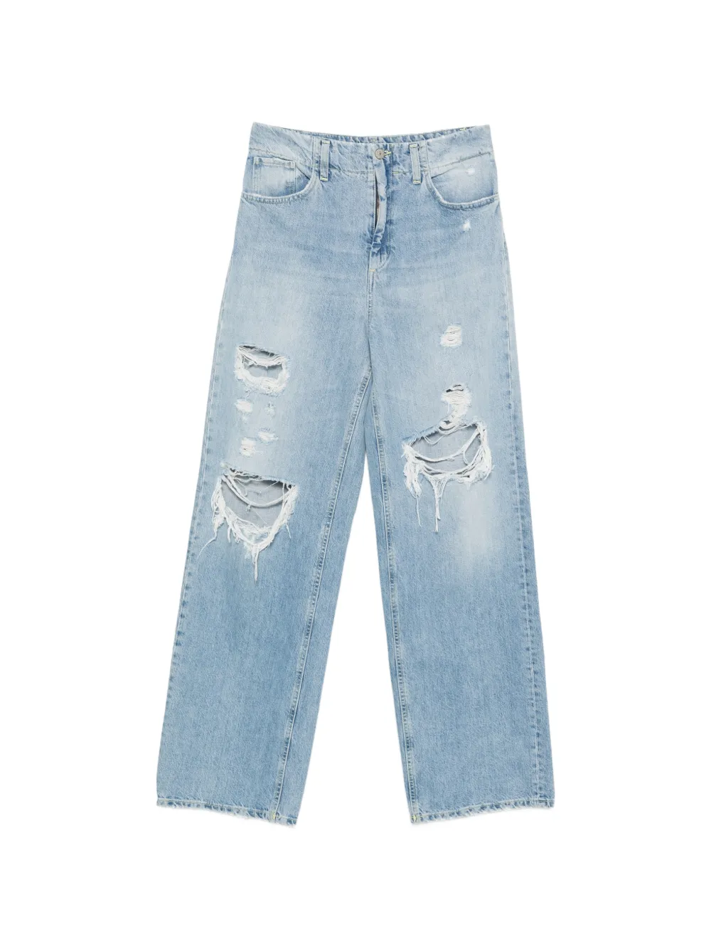 DONDUP Distressed-Jeans mit Gürtelschlaufe - Blau
