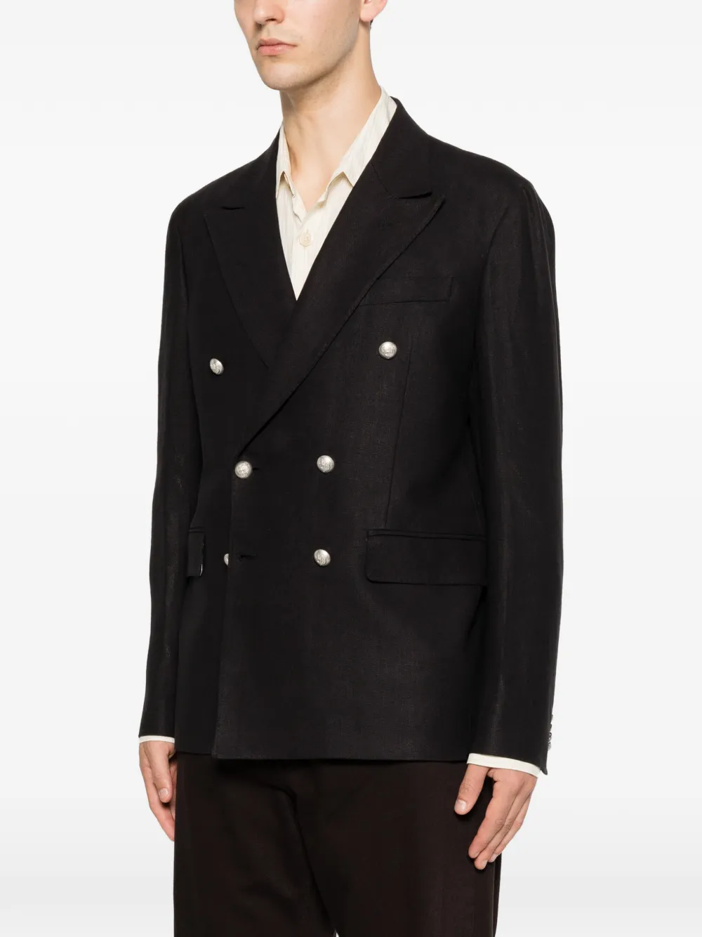 Brian Dales Blazer met dubbele rij knopen Zwart