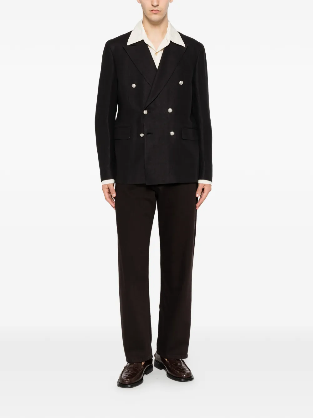 Brian Dales Blazer met dubbele rij knopen Zwart
