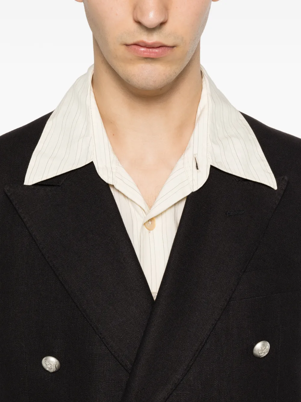 Brian Dales Blazer met dubbele rij knopen Zwart