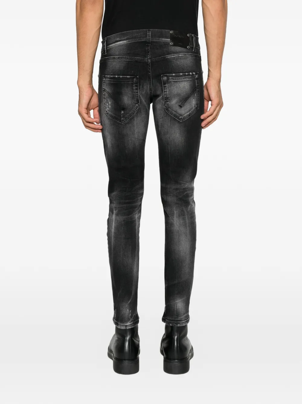 DONDUP Gerafelde jeans met vervaagd effect Zwart