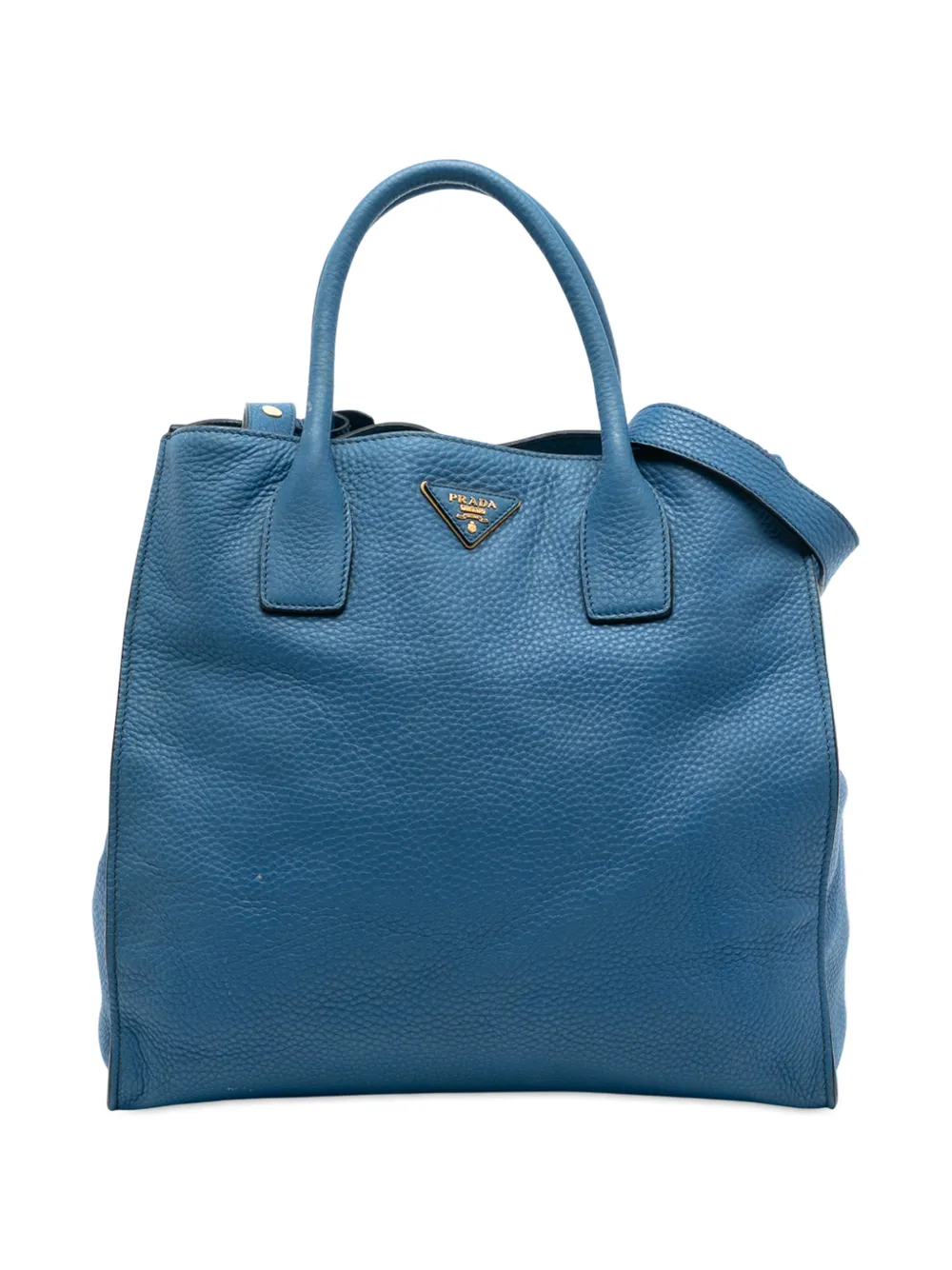 Prada Pre-Owned Borsa tote Vitello Daino Open convertibile 2013-2025 - Blu