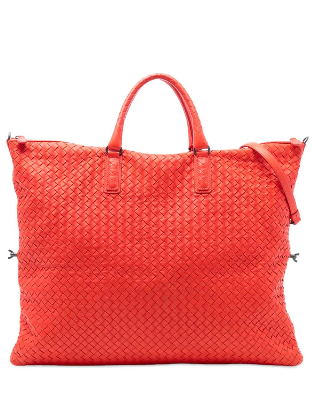 Bottega Veneta Pre-Owned 2012-2025 Maxi Nappa Intrecciato Convertible Tote travel bag - Rosso