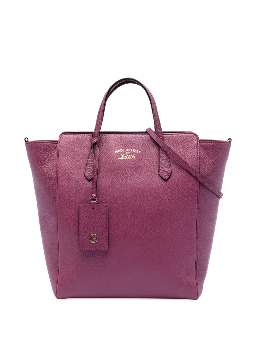 Gucci Pre-Owned 2016-2025 Leather Swing Convertible Tote satchel - Viola