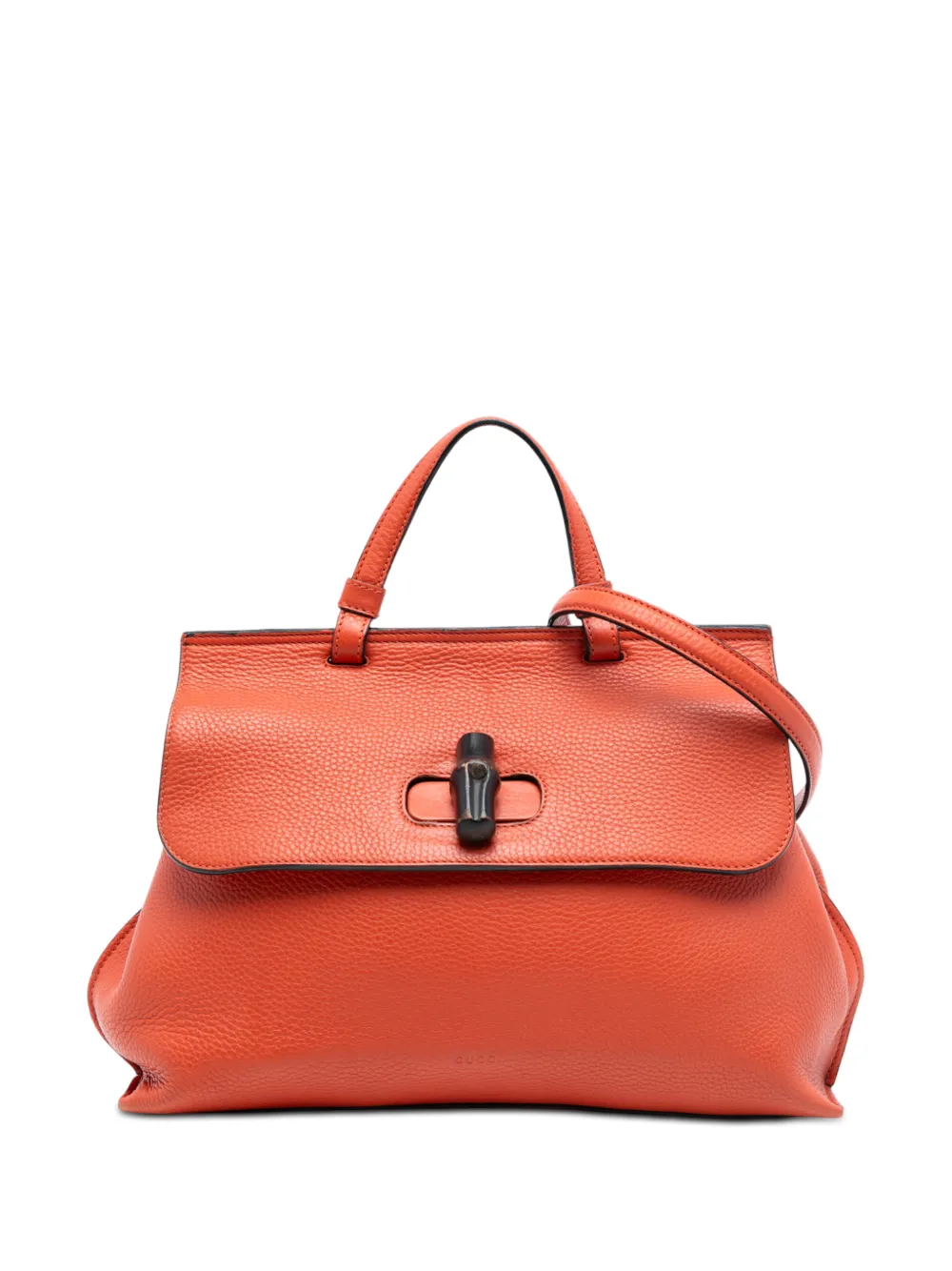Gucci Pre-Owned 2016-2025 Medium Leather Bamboo Daily satchel - Arancione