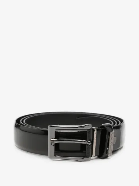 Carlo Pignatelli logo-plaque buckle belt