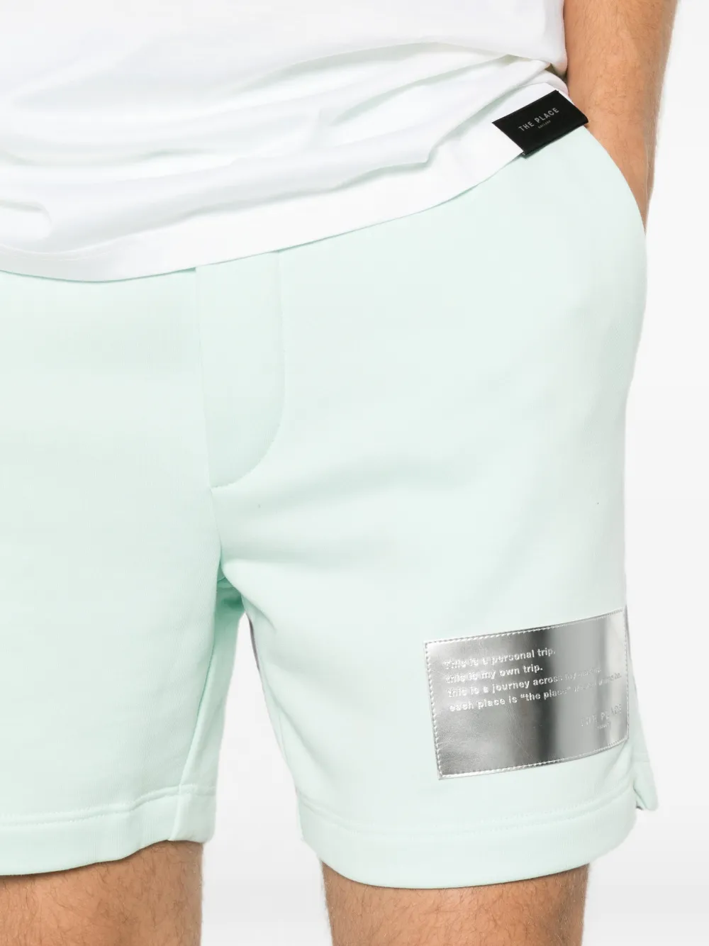 Low Brand Shorts met logopatch Groen