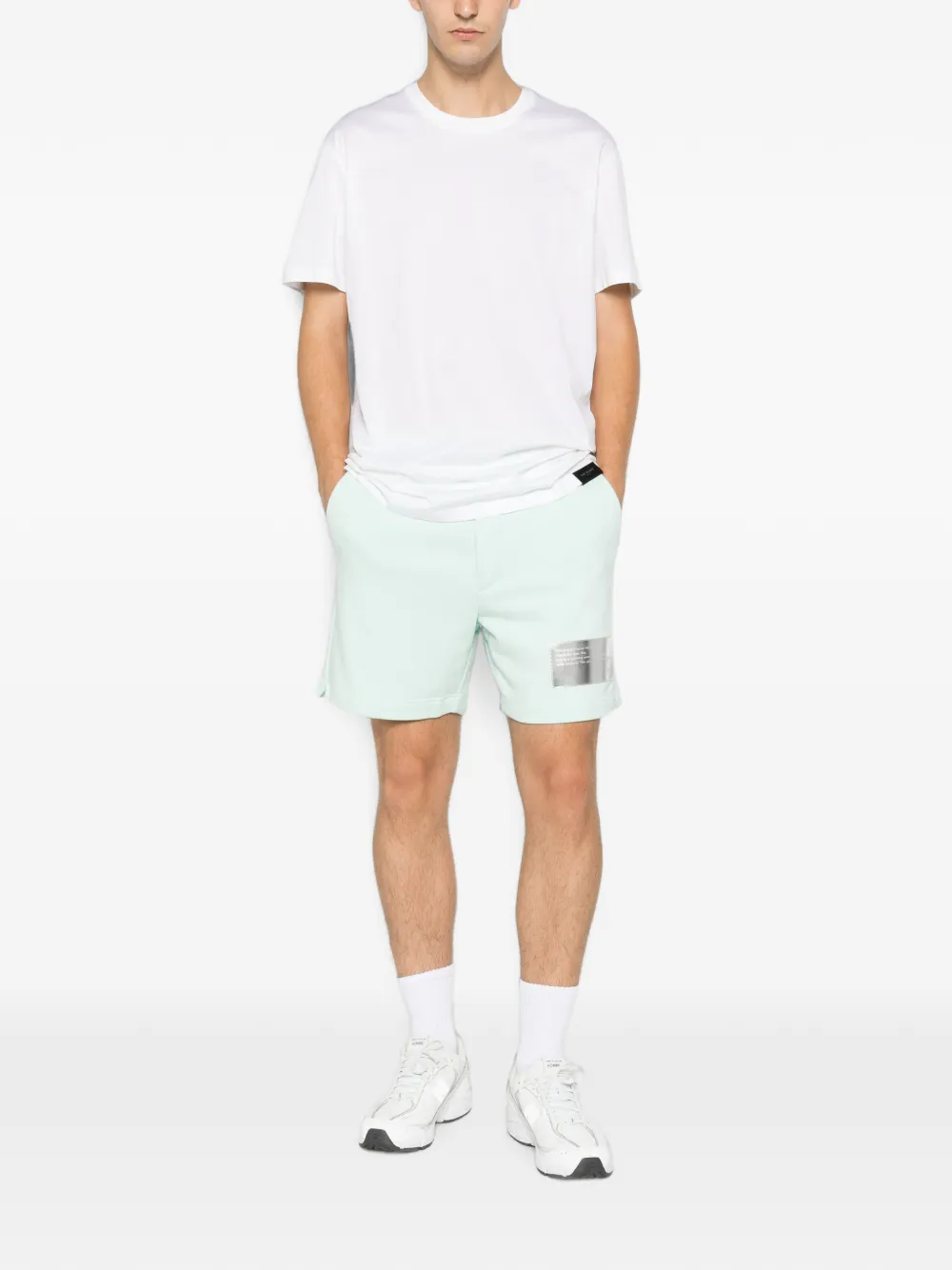 Low Brand Shorts met logopatch Groen