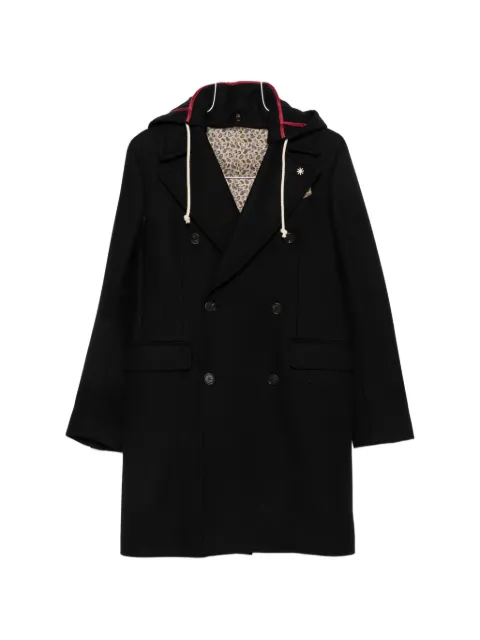 Manuel Ritz double-breasted hooded coat