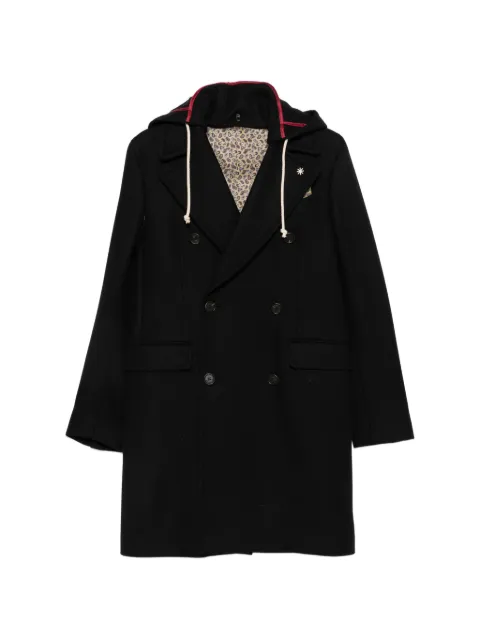 Manuel Ritz manteau croisé à capuche