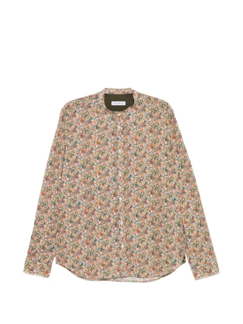 Manuel Ritz floral-print band-collar shirt