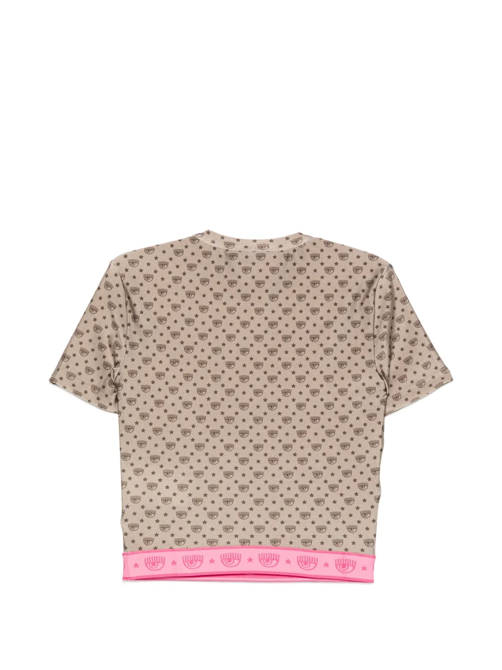Chiara Ferragni Cropped T-shirt met Eyelike-print Groen