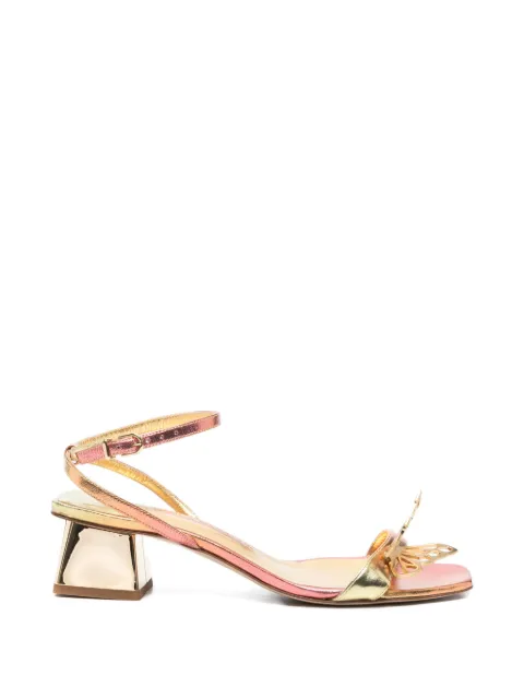 Sophia Webster butterfly-detail metallic-leather sandals