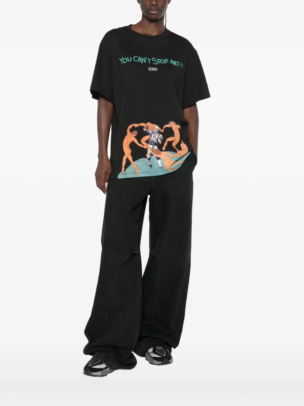 Throwback Graphic-print T-shirt In Black