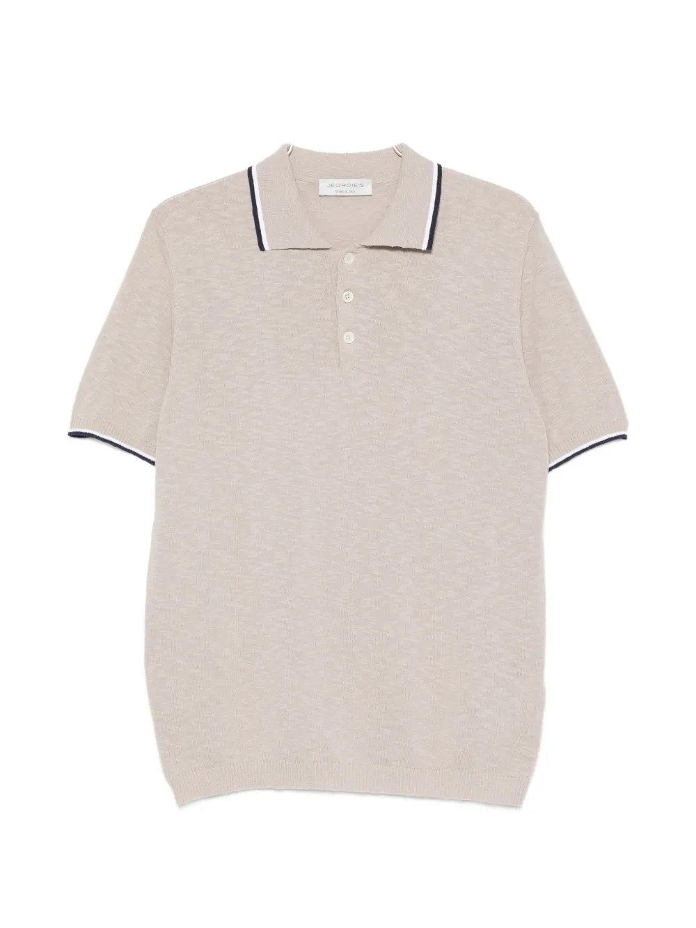 Jeordie's tipping-detail polo shirt - Toni neutri