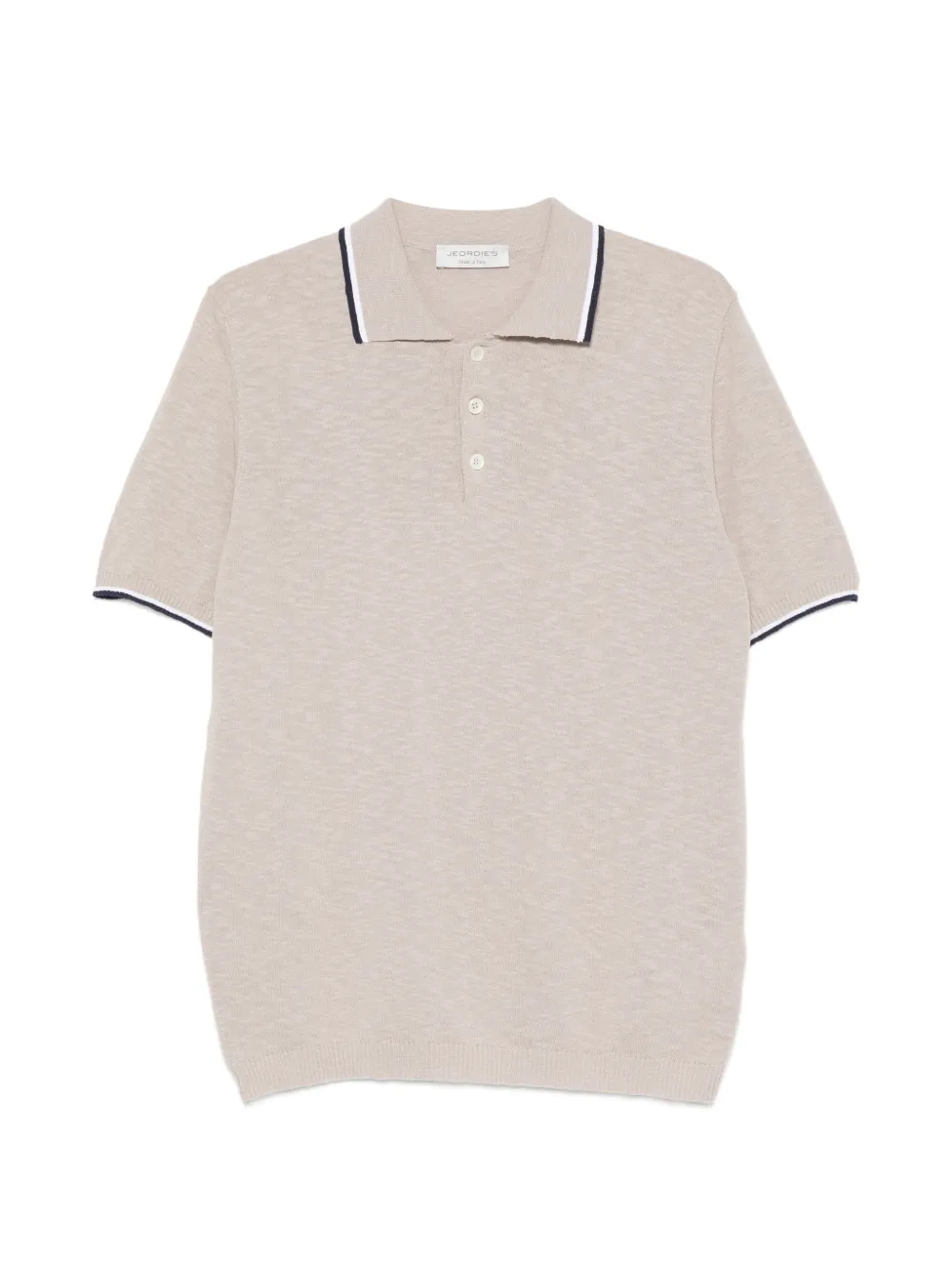 Jeordie's tipping-detail polo shirt - Toni neutri