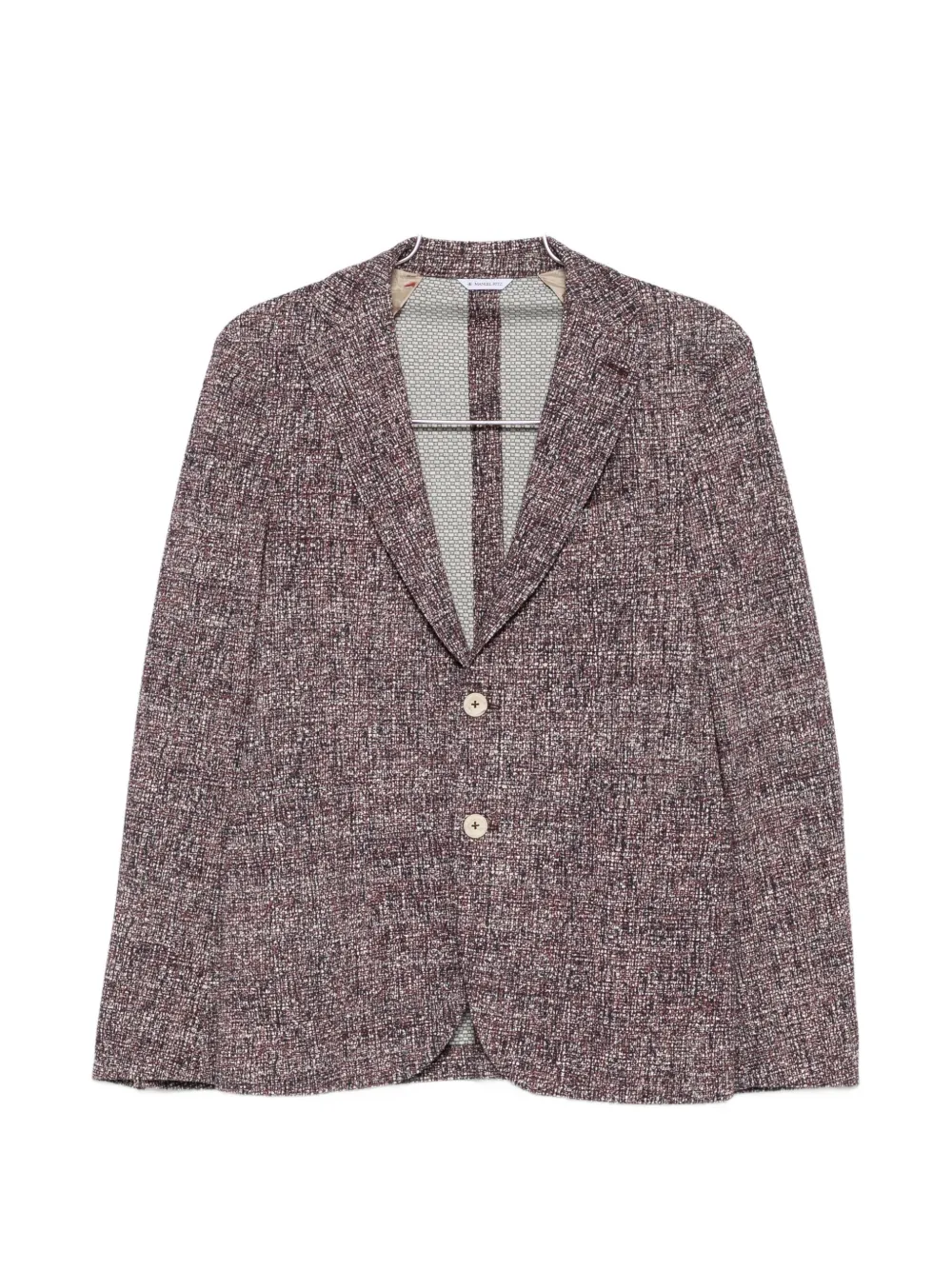 Manuel Ritz textured single-breasted cotton blazer - Rot
