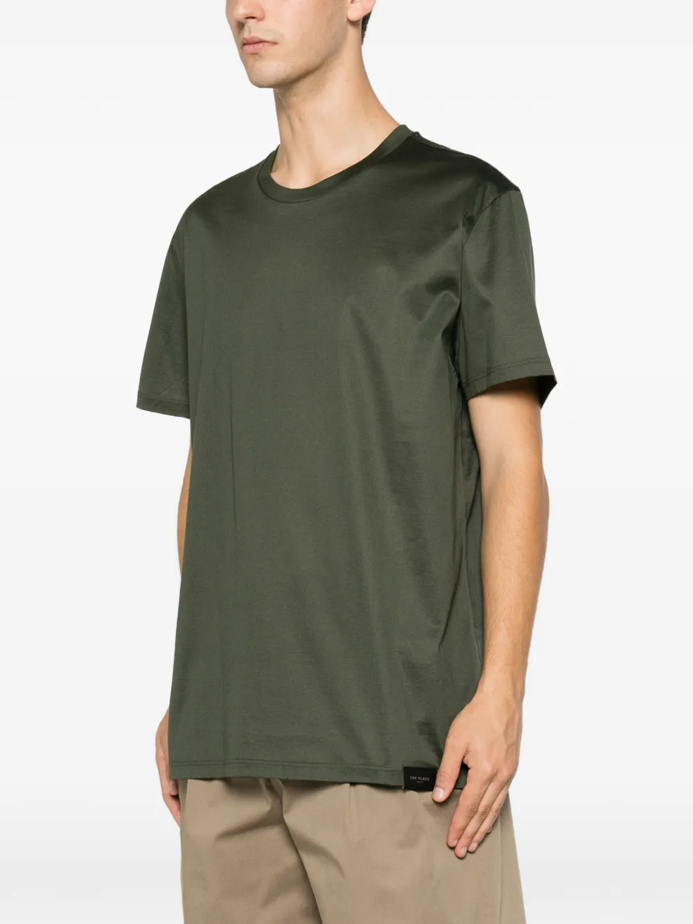Low Brand T-shirt met logopatch Groen
