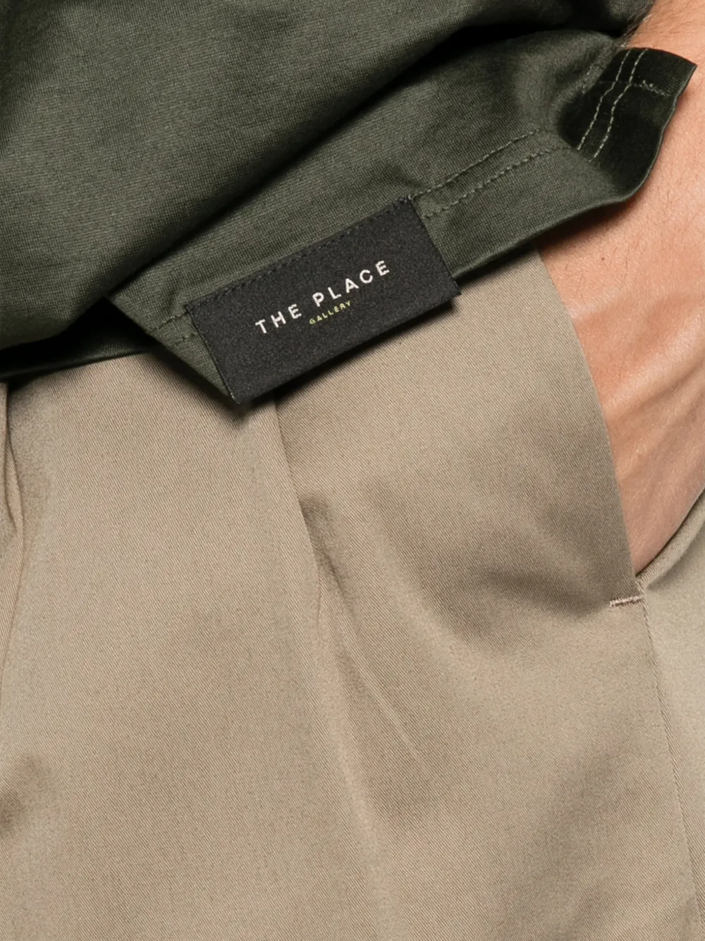 Low Brand T-shirt met logopatch Groen