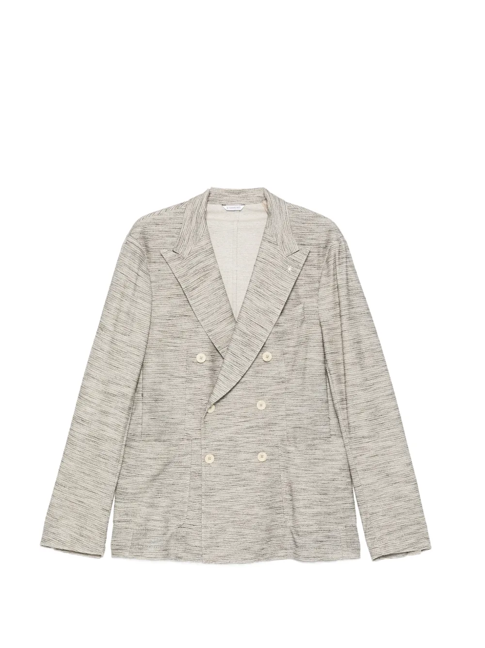 Manuel Ritz double-breasted peak-lapels cotton blazer - Grigio