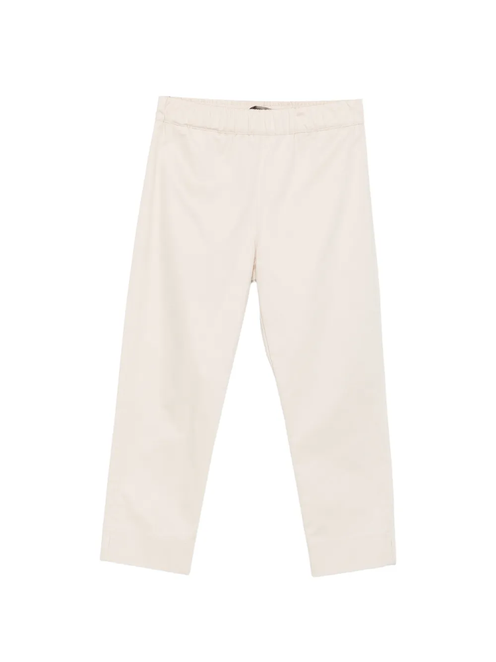 D.Exterior elasticated-waistband cropped trousers · 40
