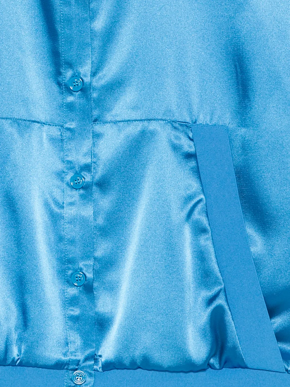 Love Moschino Blouse met satijnen afwerking Blauw
