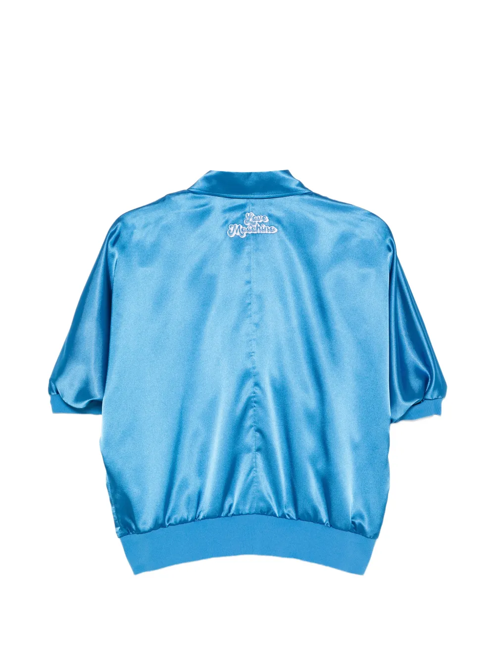 Love Moschino Blouse met satijnen afwerking Blauw