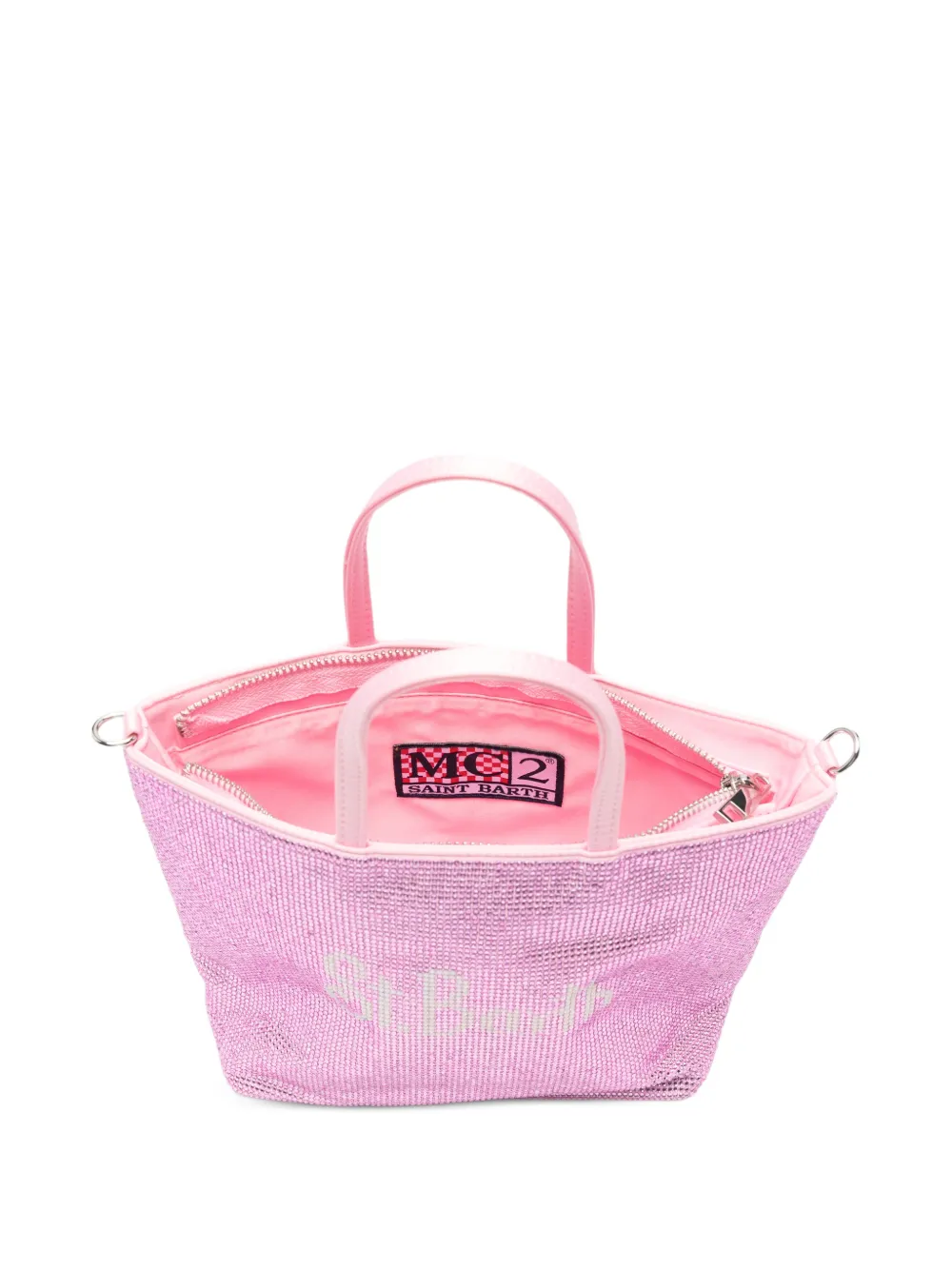 MC2 Saint Barth Strass mini-shopper Roze