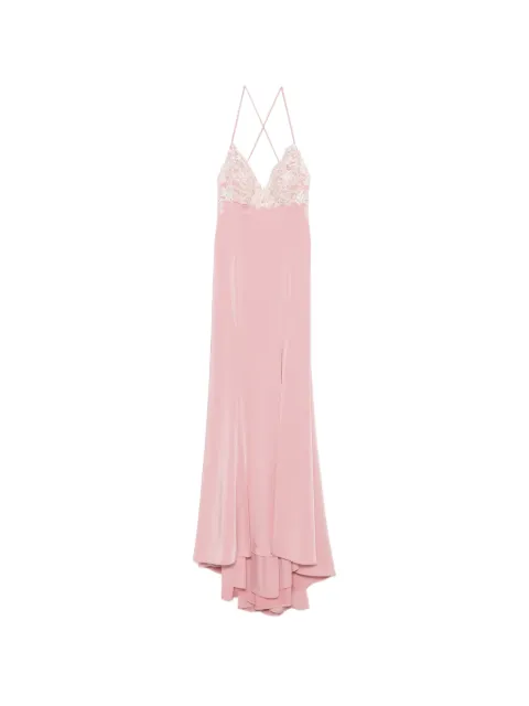Allure vestido largo con paneles de encaje