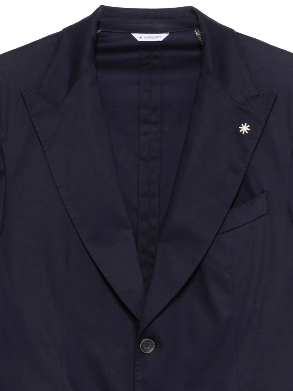 Manuel Ritz Blazer met knoopsluiting en puntige revers Blauw