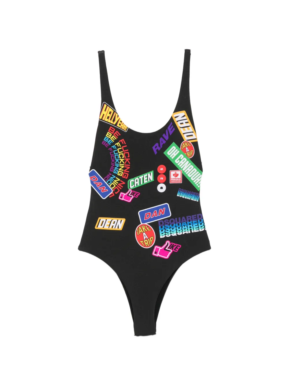 DSQUARED2 graphic-print swimsuit - Nero