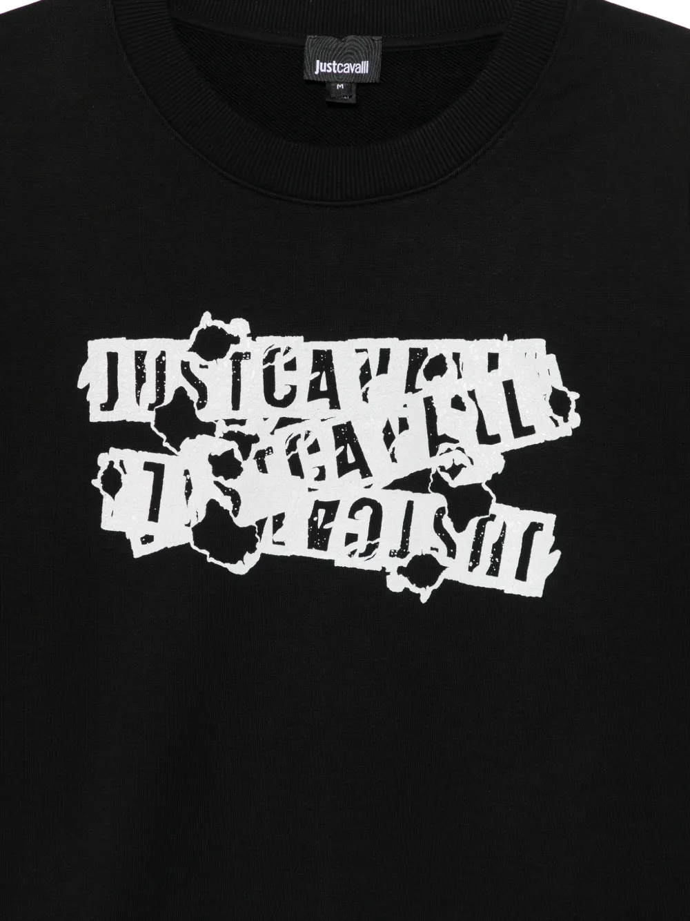 Just Cavalli Sweater met logoprint Zwart