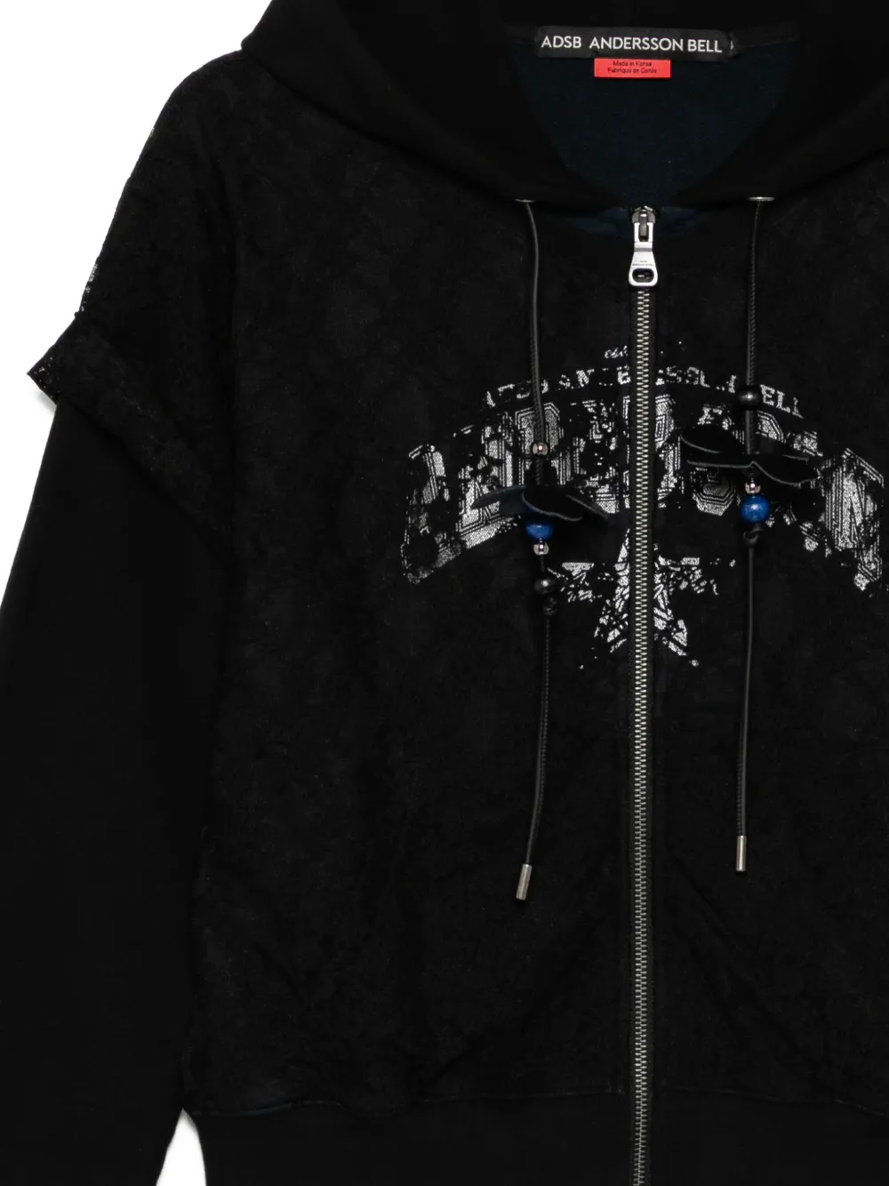  Andersson Bell Patterned Hooded Jacket - Black 