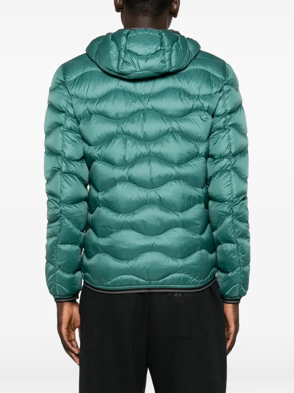 Blauer Gevoerd jack met capuchon Groen