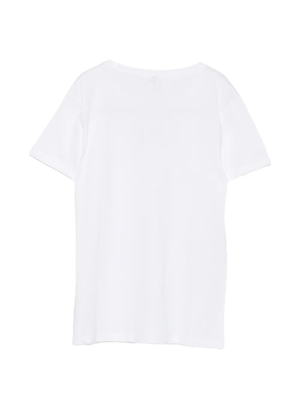 Moschino T-shirt met geborduurd logo Wit