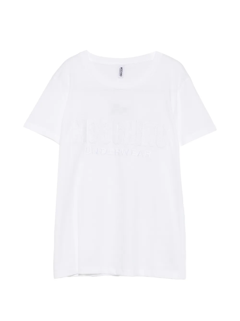 Moschino logo-embroidered T-shirt - Bianco