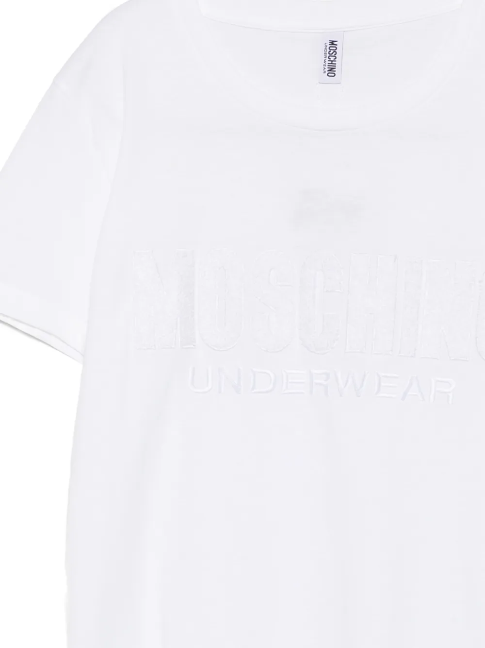 Moschino T-shirt met geborduurd logo Wit