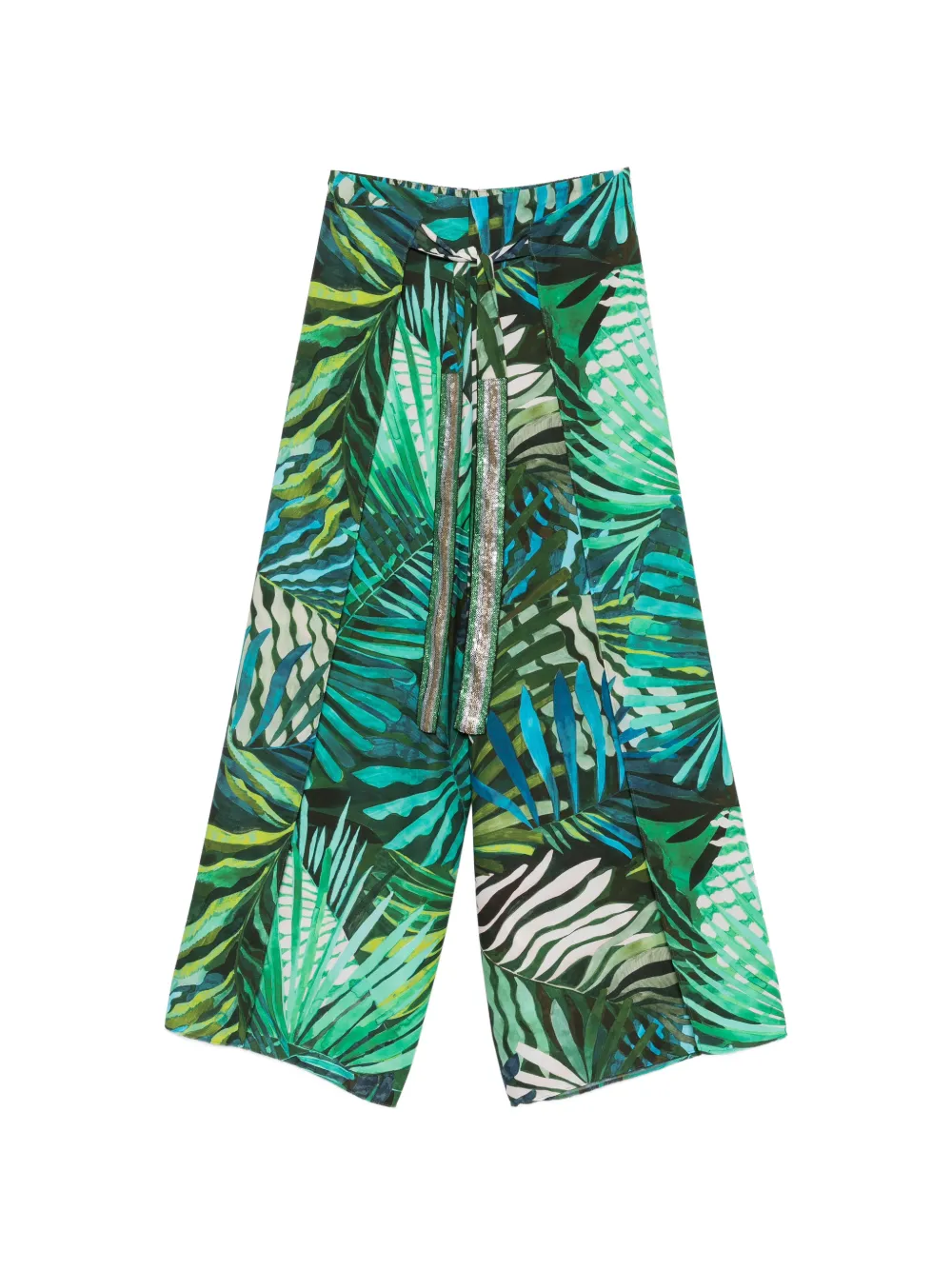 Hanita tropical-print trousers