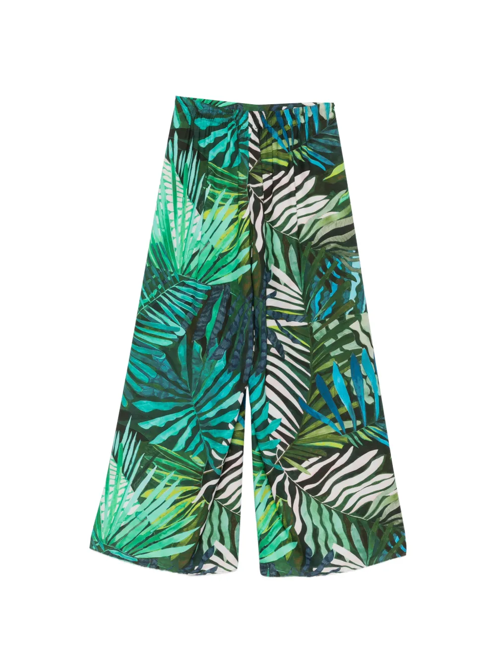 Hanita Broek met tropische print Groen