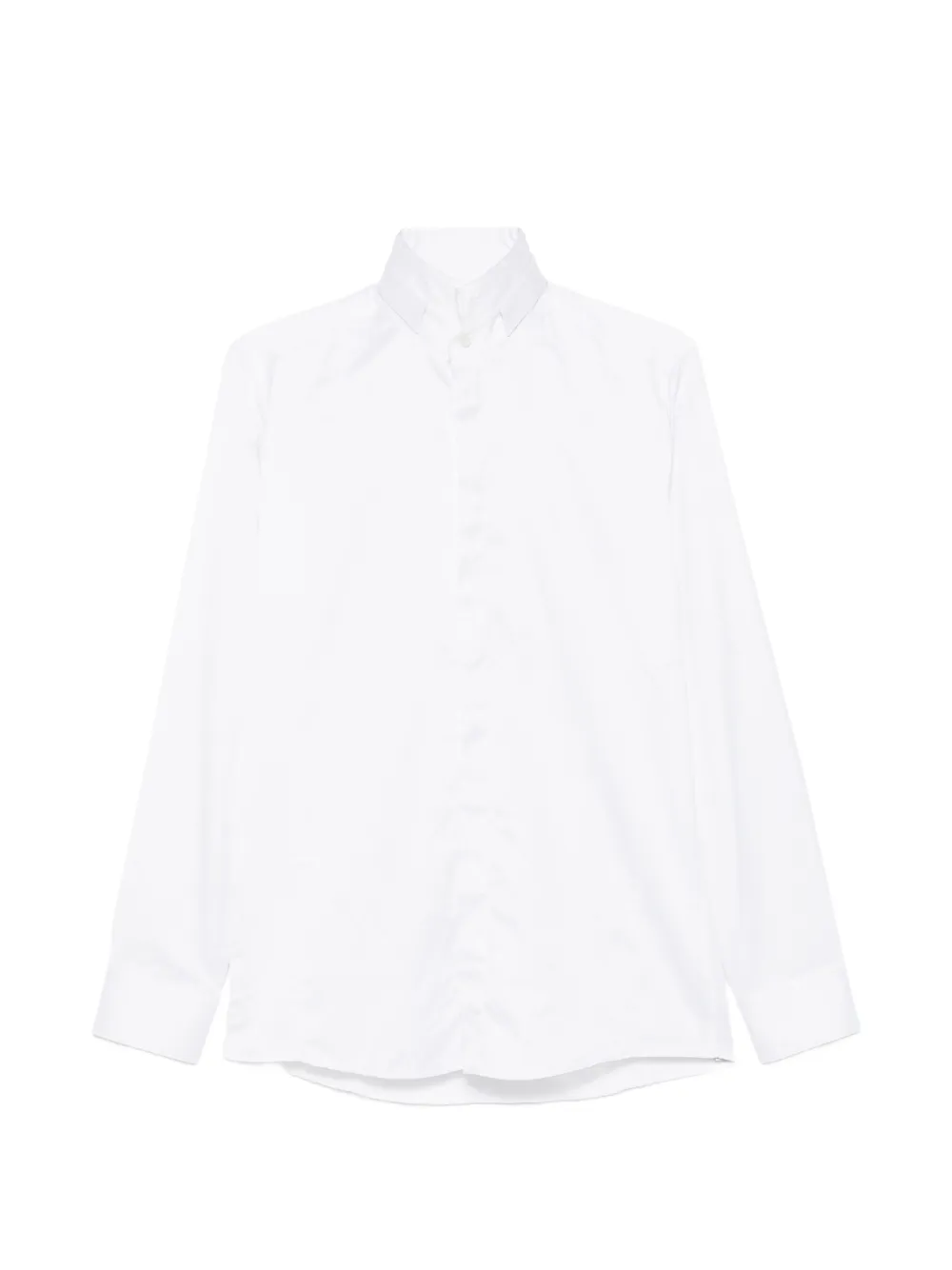 Carlo Pignatelli embroidered-collar concealed-fastening shirt - Bianco