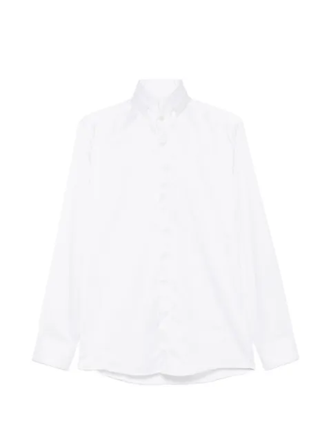 Carlo Pignatelli embroidered-collar concealed-fastening shirt