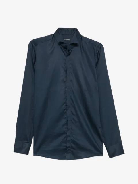 Carlo Pignatelli spread-collar slim-fit shirt