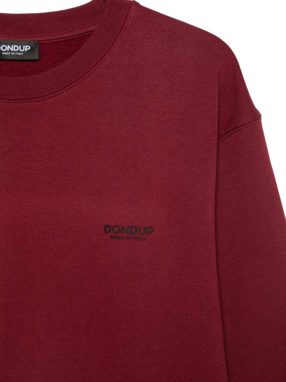 DONDUP logo-print cotton sweater Rood