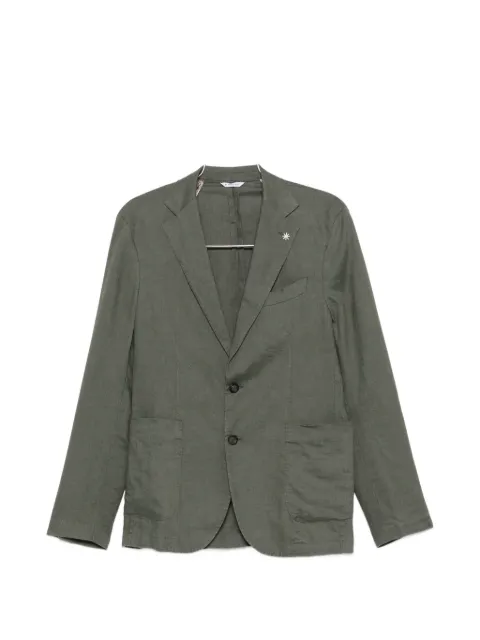 Manuel Ritz notched-lapel single-breasted linen suit