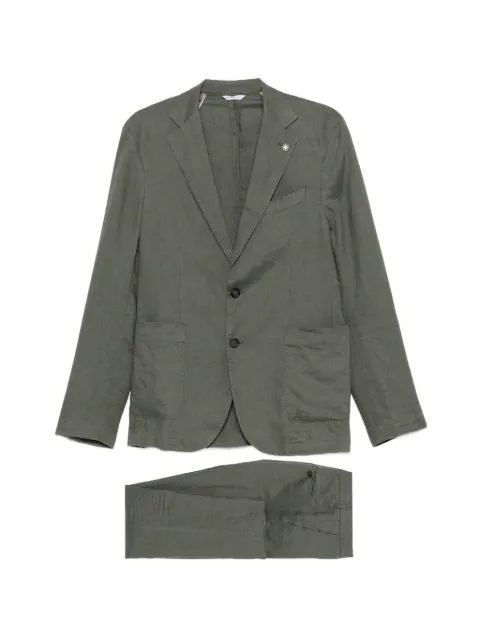 Manuel Ritz notched-lapel single-breasted linen suit