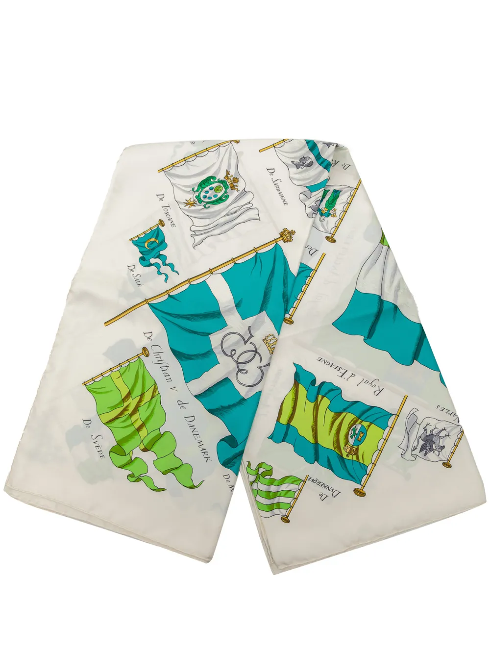 Hermès Pre-Owned 2000-2026 Pavois Silk Scarf 90 scarves - Blu