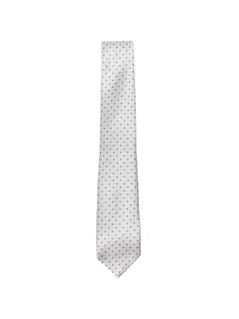 Emporio Armani corbata satinada con motivo geométrico